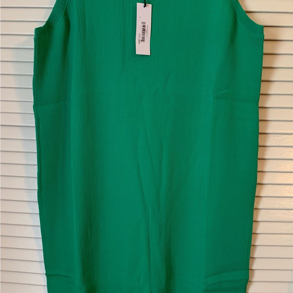 New The DROP Elegant Green Sleeveless Dress